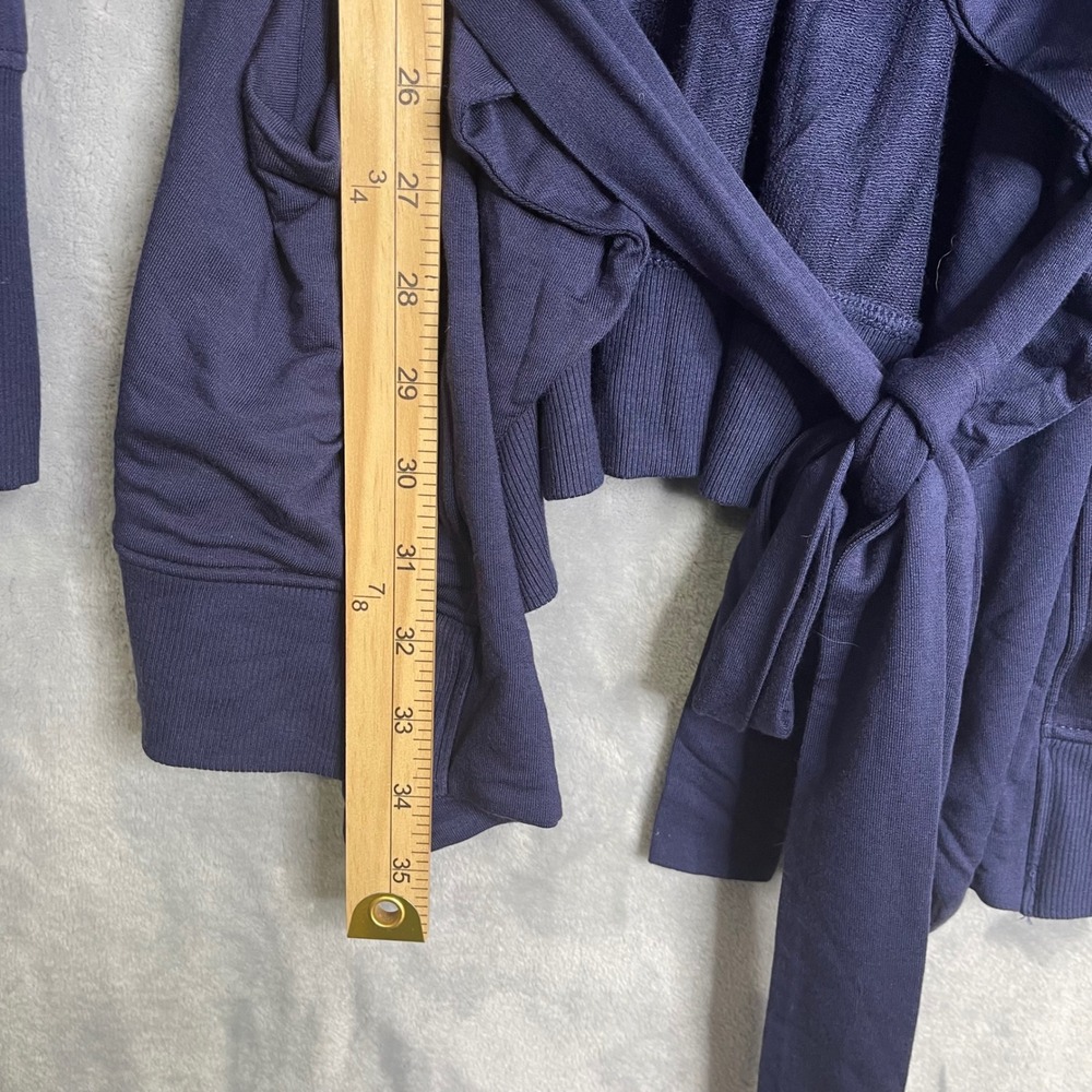 Matilda Jane Thats A Wrap Jacket Cardigan Womens L Navy Blue Open Front Pockets - Picture 7 of 8